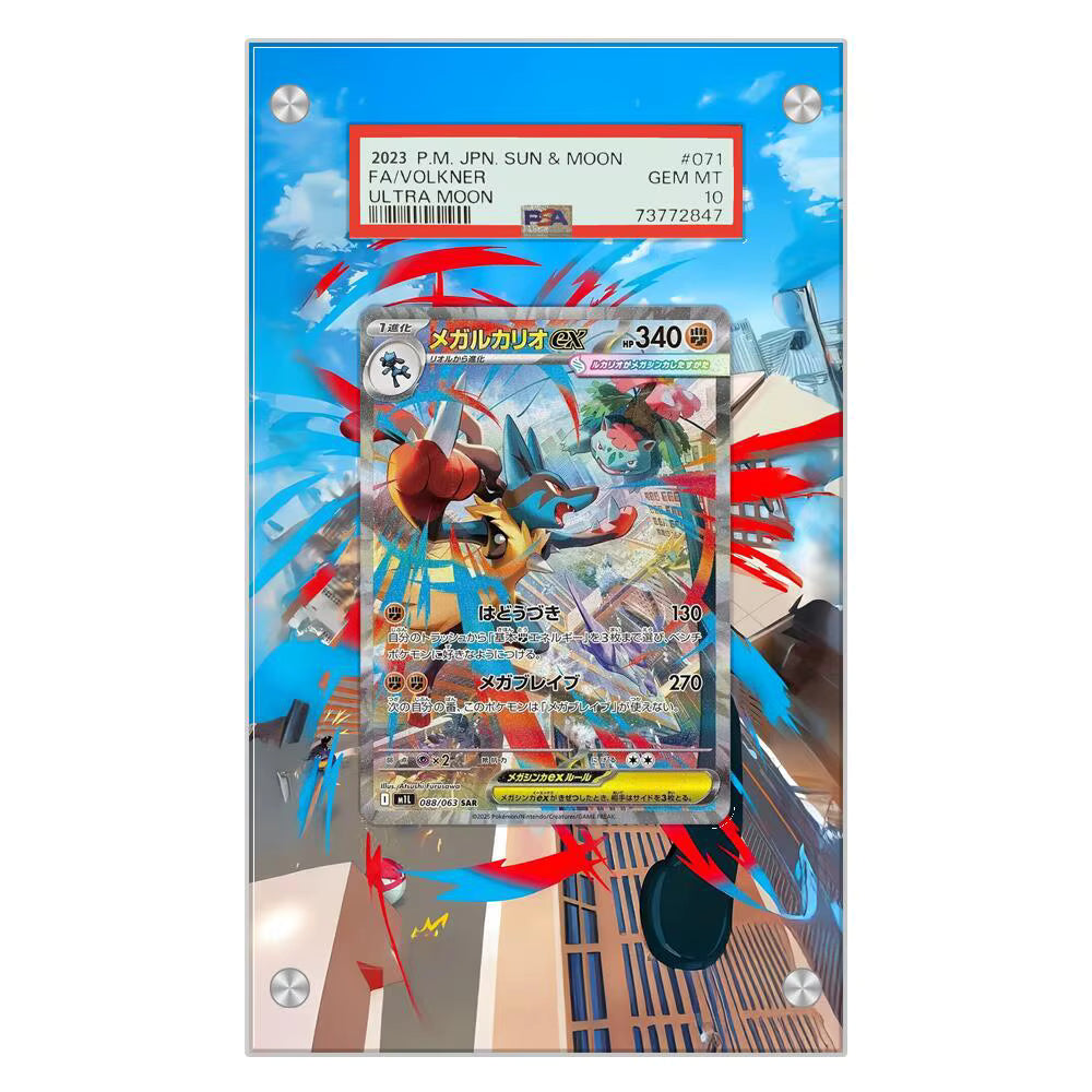 Dealdex Présentoir acrylique carte Pokémon – Lucario - PSA