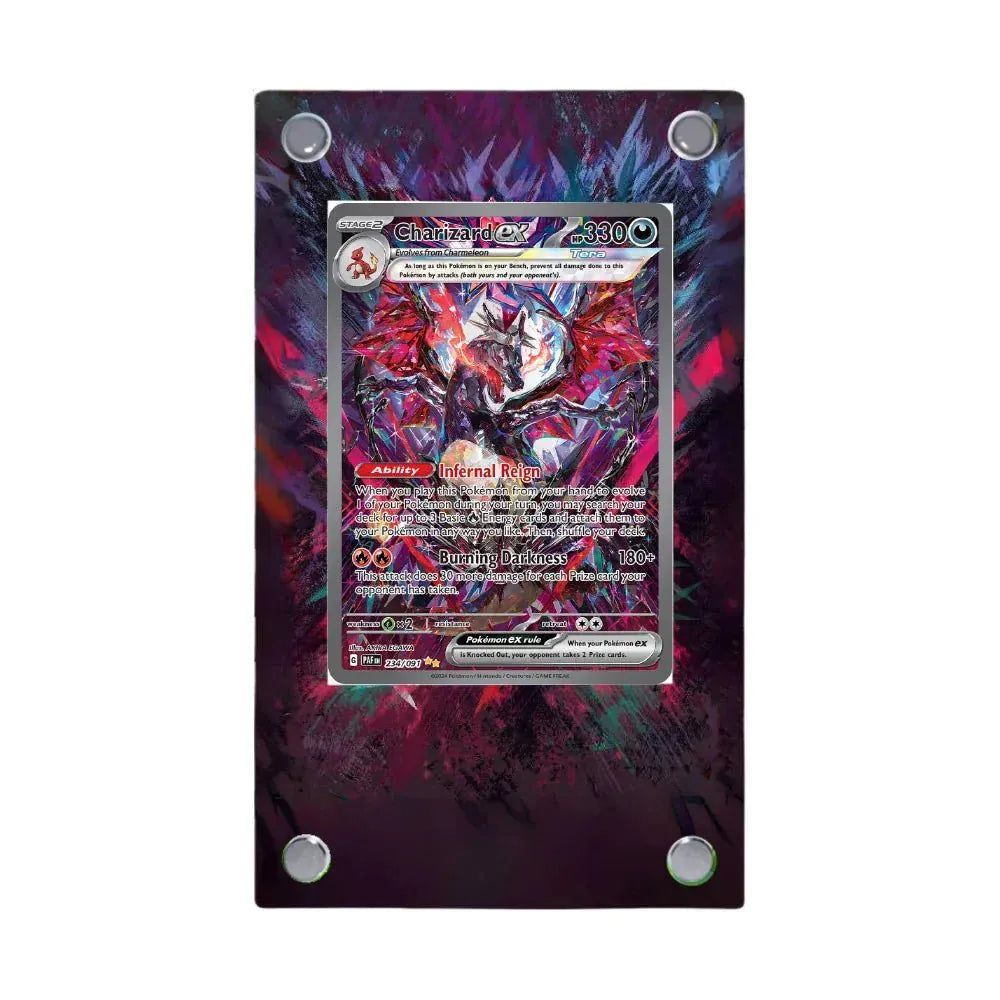 Dealdex Présentoir acrylique carte Pokémon – Dracaufeu - Ex - Rouge