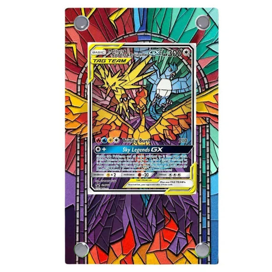 Dealdex Présentoir acrylique carte Pokémon – Sulfura - Electhor - Artikodin - Escouade Promo